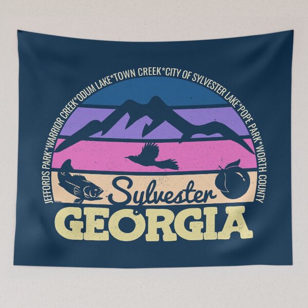 Item preview, Sylvester Georgia Sunset Retro Vintage Local Pride Logo designed and sold by CRHPOD20.