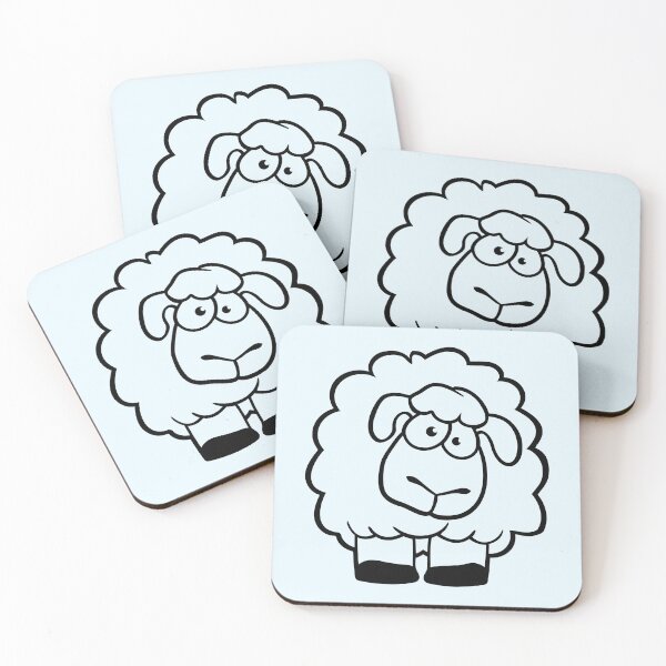 Item preview, Small Sheep Looks Stupid Cute Curious Cartoon Cool designed and sold by shirt-o-mat.