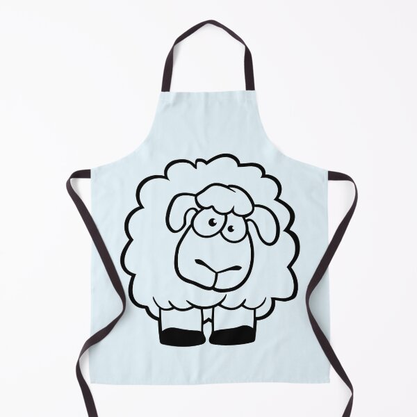 Item preview, Small Sheep Looks Stupid Cute Curious Cartoon Cool designed and sold by shirt-o-mat.