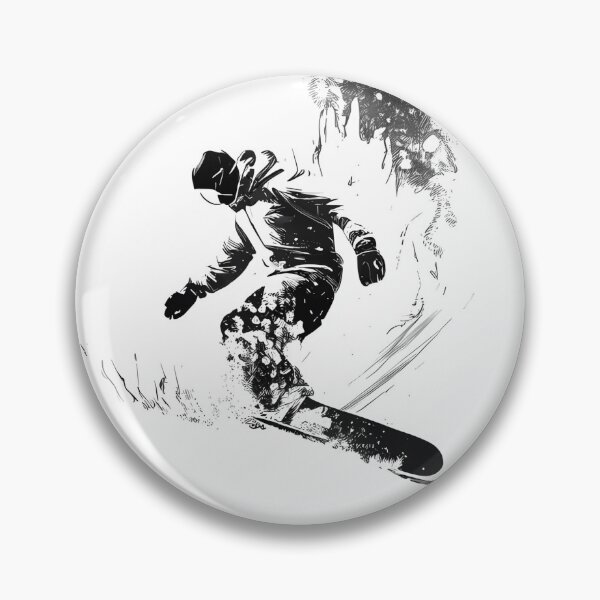 Item preview, Snowboarder Surge - Line Art Action designed and sold by ShadowAndSlate.