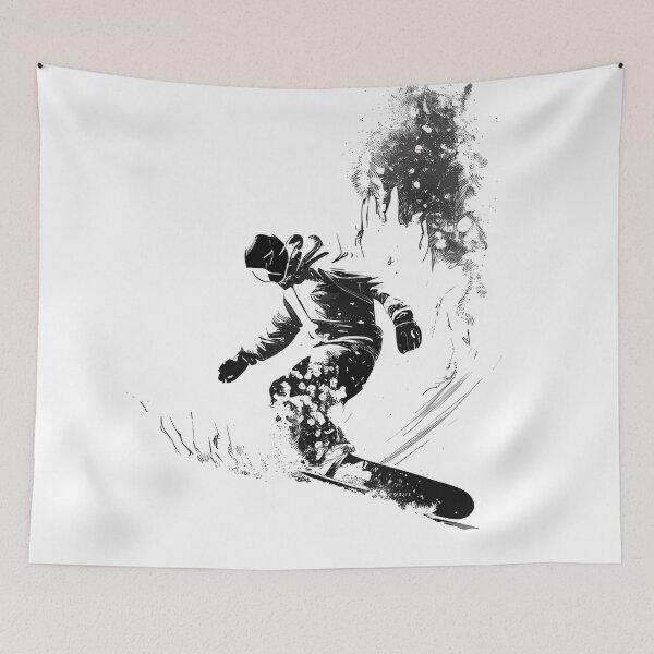 Item preview, Snowboarder Surge - Line Art Action designed and sold by ShadowAndSlate.