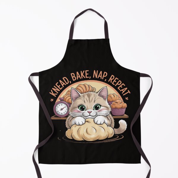Item preview, Knead Bake Nap Repeat – Kitty Biscuits Bakery designed and sold by Slavicsoul.