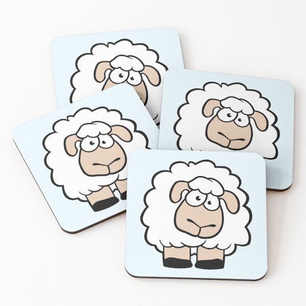 Item preview, Small Sheep Looks Stupid Cute Curious Cartoon Cool designed and sold by shirt-o-mat.
