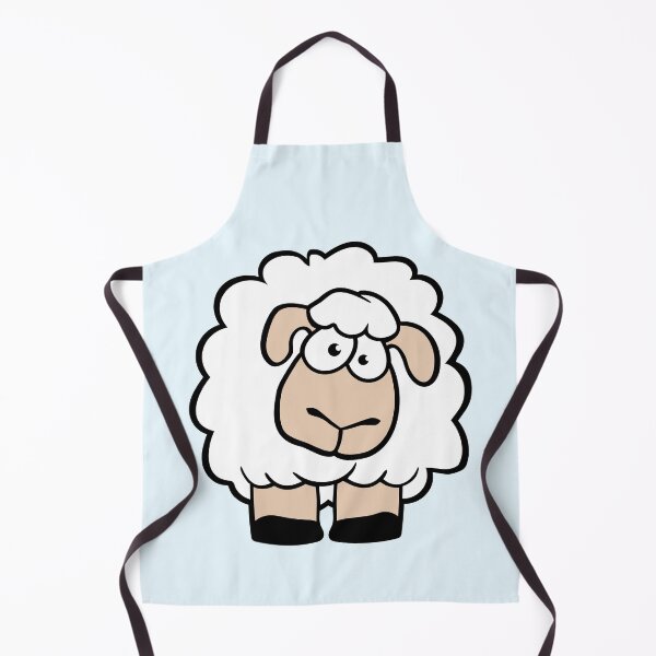 Item preview, Small Sheep Looks Stupid Cute Curious Cartoon Cool designed and sold by shirt-o-mat.