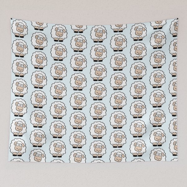 Item preview, Small Sheep Looks Stupid Cute Curious Cartoon Cool designed and sold by shirt-o-mat.