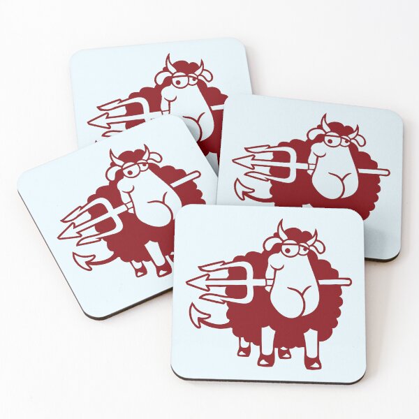 Item preview, Sheep Devil Satan Hell Evil Trident Horns Cool Fun designed and sold by shirt-o-mat.