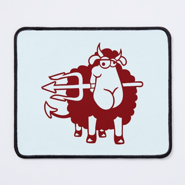 Item preview, Sheep Devil Satan Hell Evil Trident Horns Cool Fun designed and sold by shirt-o-mat.