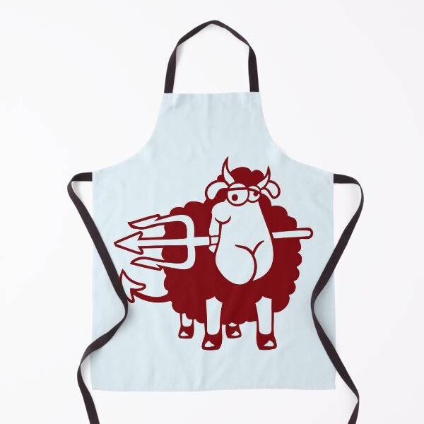 Artikelvorschau, Schaf Teufel Satan Hölle Böse Dreizack Hörner Cool Fun entworfen und verkauft von shirt-o-mat.
