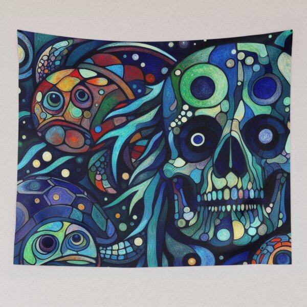 Item preview, Abstract Dark Skull Art designed and sold by TheDarkWardrobe.