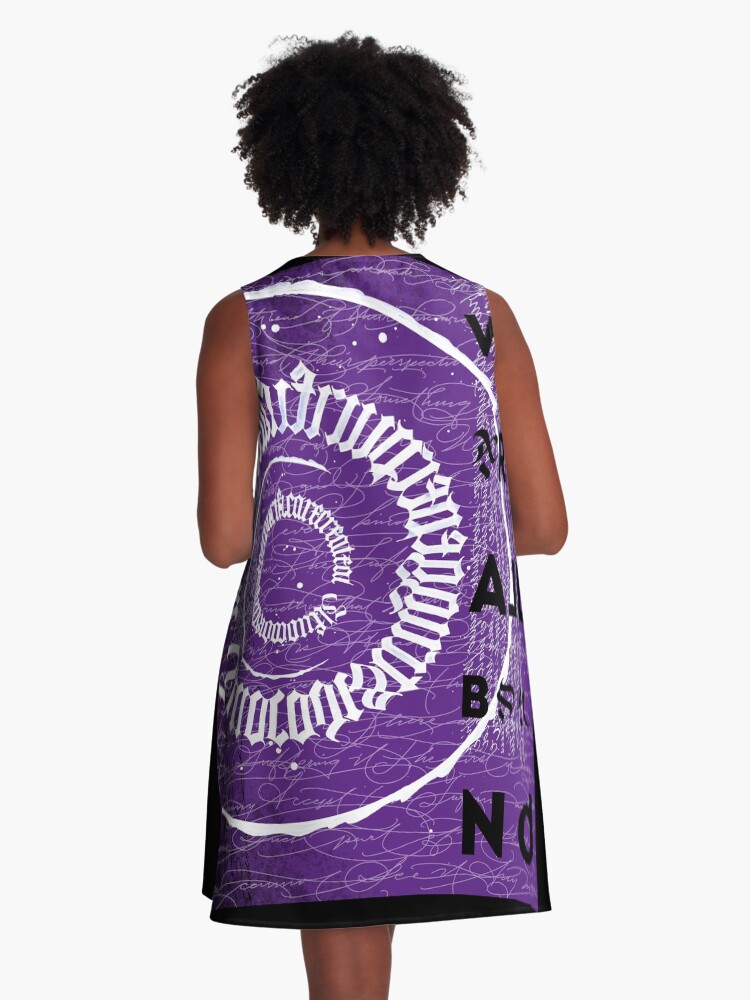 Thumbnail 3 of 4, A-Line Dress, Made of Fears & Desires – Left Side designed and sold by DrewLabOne.