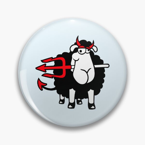 Item preview, Sheep Devil Satan Hell Evil Trident Horns Cool Fun designed and sold by shirt-o-mat.