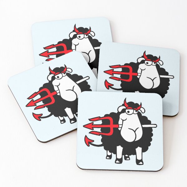 Item preview, Sheep Devil Satan Hell Evil Trident Horns Cool Fun designed and sold by shirt-o-mat.