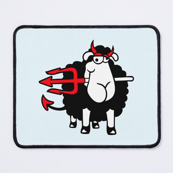 Item preview, Sheep Devil Satan Hell Evil Trident Horns Cool Fun designed and sold by shirt-o-mat.
