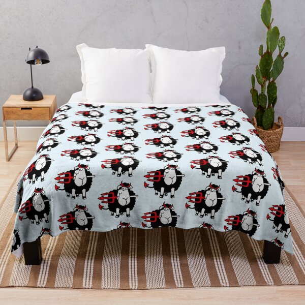 Item preview, Sheep Devil Satan Hell Evil Trident Horns Cool Fun designed and sold by shirt-o-mat.