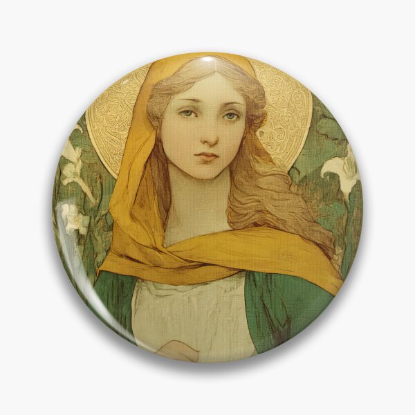 Item preview, Saint Dymphna designed and sold by SanctifiedSouls.