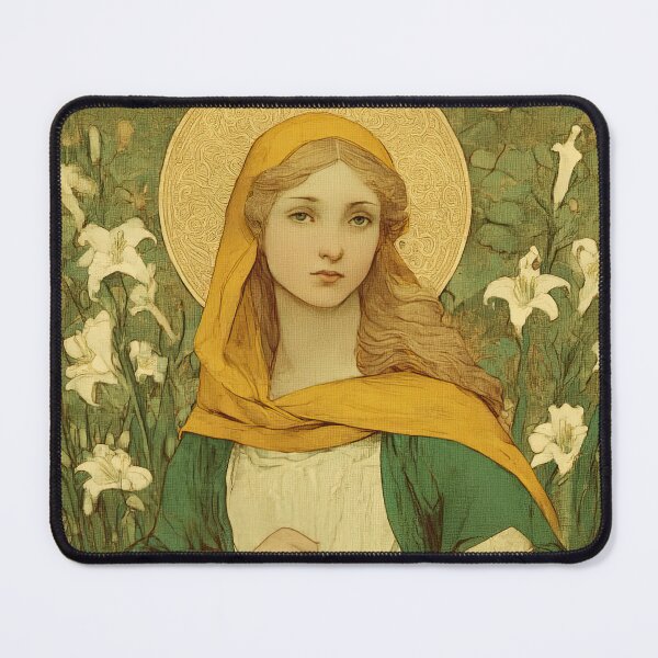 Item preview, Saint Dymphna designed and sold by SanctifiedSouls.