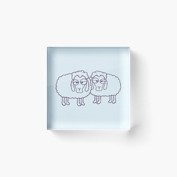Item preview, 2 Sheep Tired Bored Look Team Sweet Crew Friends designed and sold by shirt-o-mat.
