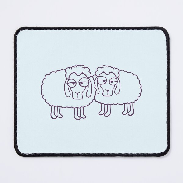 Item preview, 2 Sheep Tired Bored Look Team Sweet Crew Friends designed and sold by shirt-o-mat.