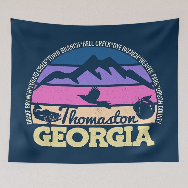 Item preview, Thomaston Georgia Sunset Retro Vintage Local Pride Logo designed and sold by CRHPOD20.