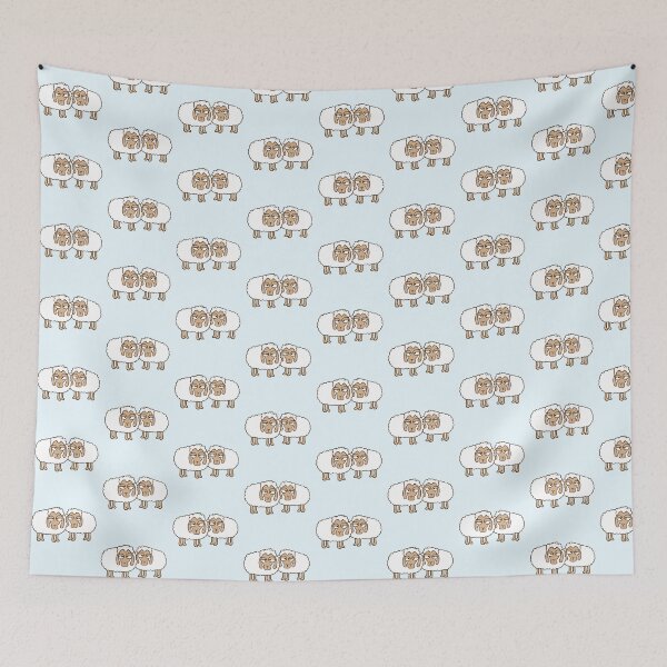 Item preview, 2 Sheep Tired Bored Look Team Sweet Crew Friends designed and sold by shirt-o-mat.