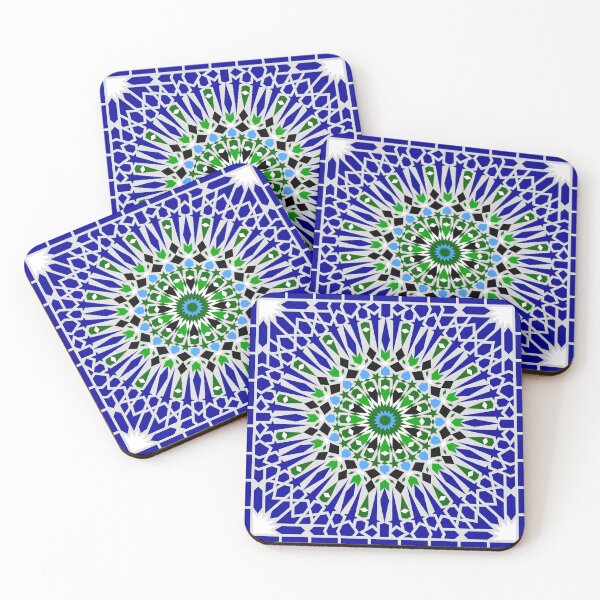 Item preview, The Sun – Blue and Green Mosaic designed and sold by Tarjiart.