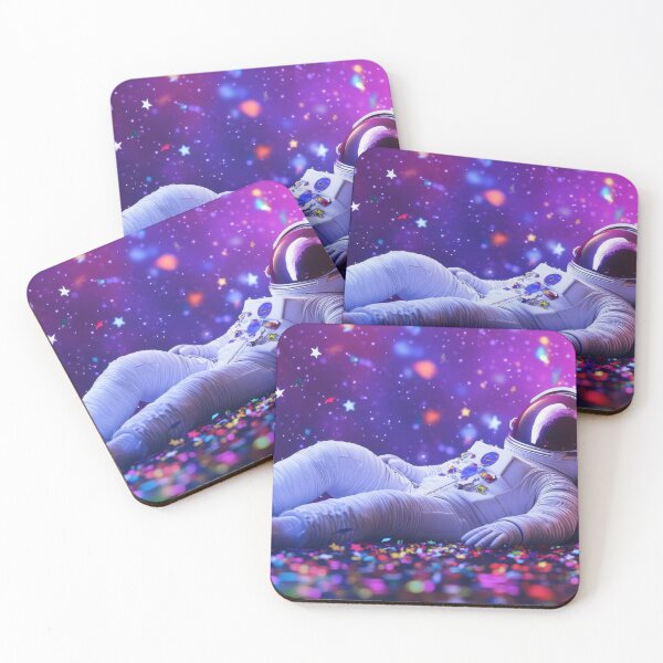Item preview, Astronaut relaxing in colorful space designed and sold by anytka.