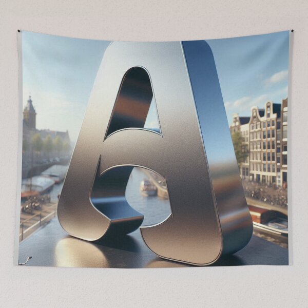 Item preview, Amsterdam Letter A City Art – Urban Typography Design Inspired by Amsterdam’s Charm for Travel and City Lovers designed and sold by knalpot-design.