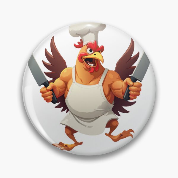 Item preview, Angry Rooster Chef | Crazy Cooking with Knives designed and sold by NovaProArt.