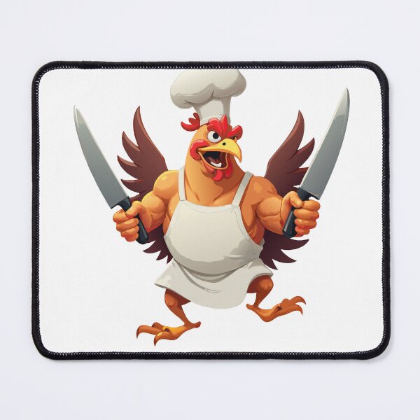 Item preview, Angry Rooster Chef | Crazy Cooking with Knives designed and sold by NovaProArt.