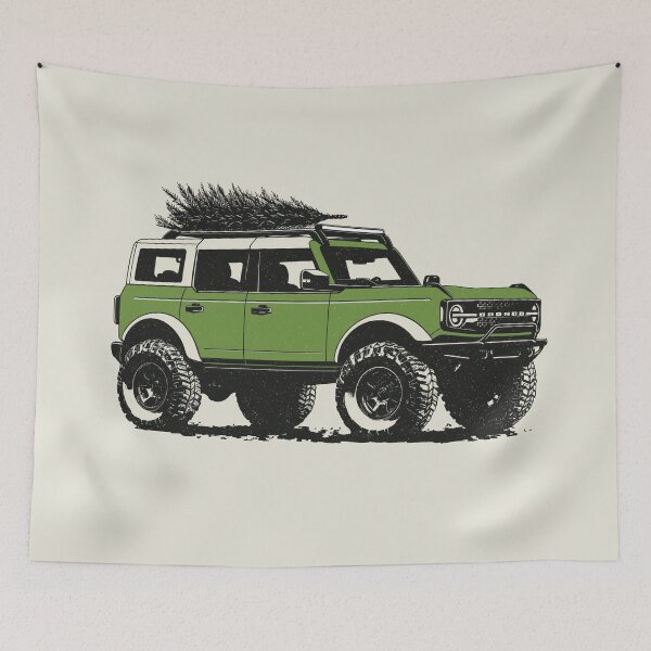 Item preview, Green Bronco with Christmas Tree designed and sold by blackdogshop.