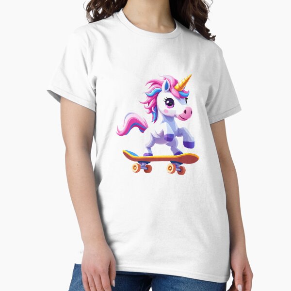 Item preview, Skater Unicorn | Cute Rainbow Board Rider designed and sold by NovaProArt.