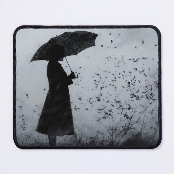 Item preview, Figure with umbrella in storm designed and sold by anytka.