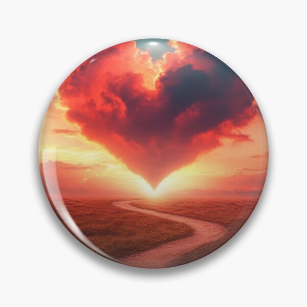 Item preview, Heart clouds at sunset on a path designed and sold by anytka.