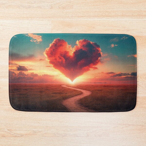 Item preview, Heart clouds at sunset on a path designed and sold by anytka.