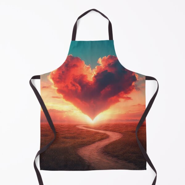 Item preview, Heart clouds at sunset on a path designed and sold by anytka.