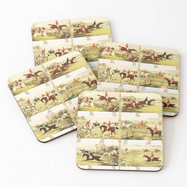 Item preview, Vintage English Country Hunting Horse Riders and Hounds  designed and sold by tanjica.