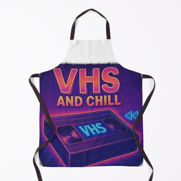 Item preview, VHS AND CHILL - neon retro style designed and sold by KrissGraphShop.