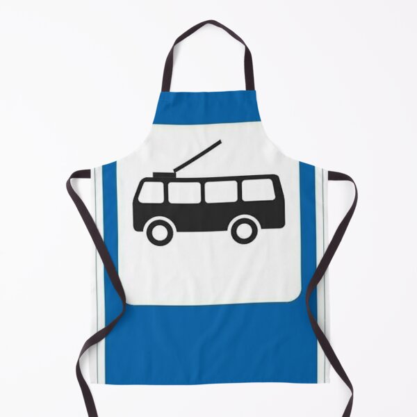 Item preview, Trolleybus Stop Road Sign Blue Urban Transport designed and sold by ChernivtsiSkoda.