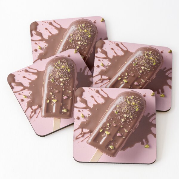 Item preview, Pink background ice cream treat designed and sold by anytka.