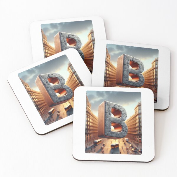 Item preview, Barcelona City Vibes – AI Art with Bold Initial B as Background for Urban Style Clothing & Travel-Inspired Accessories designed and sold by knalpot-design.