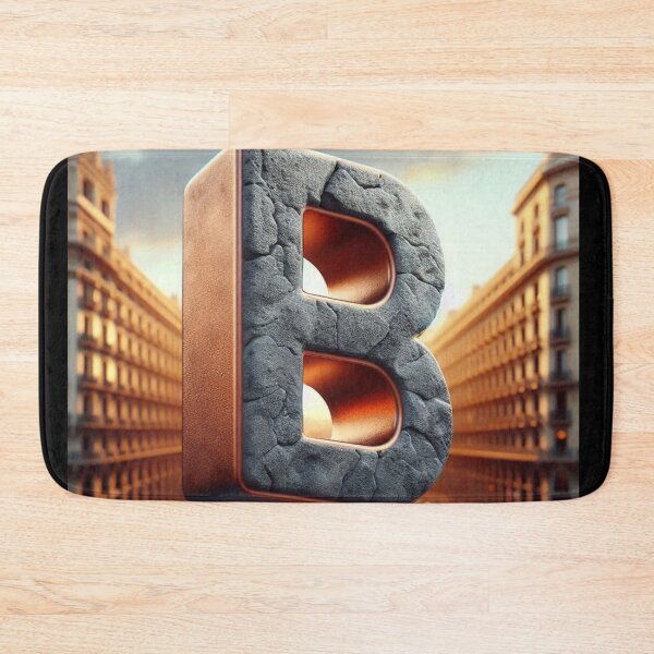 Item preview, Barcelona City Vibes – AI Art with Bold Initial B as Background for Urban Style Clothing & Travel-Inspired Accessories designed and sold by knalpot-design.