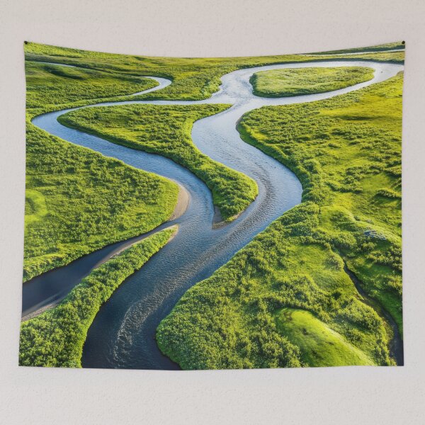 Item preview, River Flowing Through Greens designed and sold by anytka.