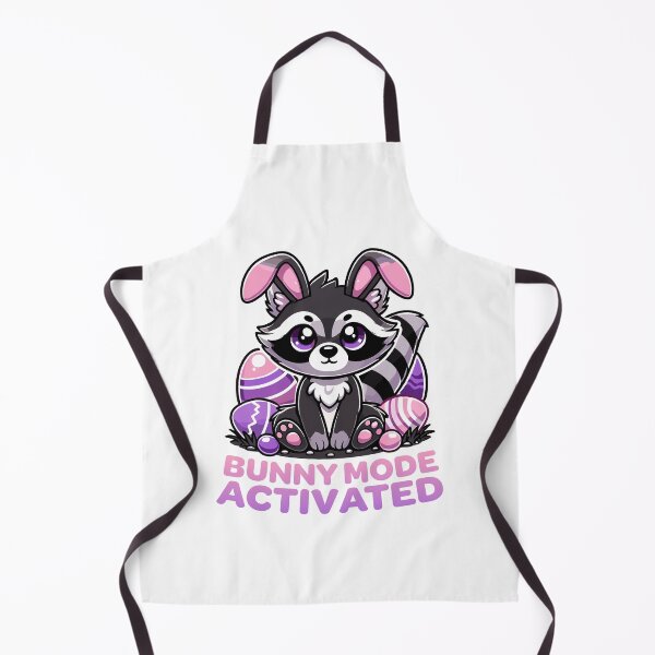 Item preview, Bunny Mode Activated Kawaii Raccoon With Bunny Ears designed and sold by reka-designs.