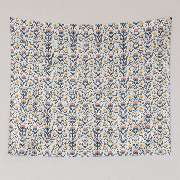 Item preview,  Floral Folk Summer 2025 design, dark irregular pattern designed and sold by WorldByEsi.