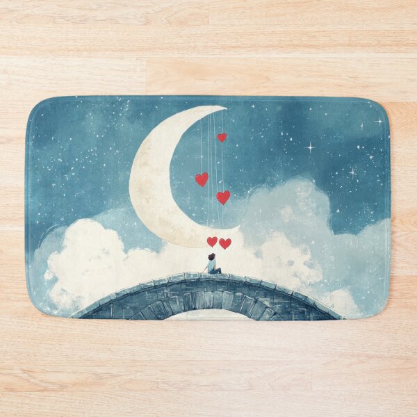 Item preview, Sitting under the moon with hearts designed and sold by anytka.