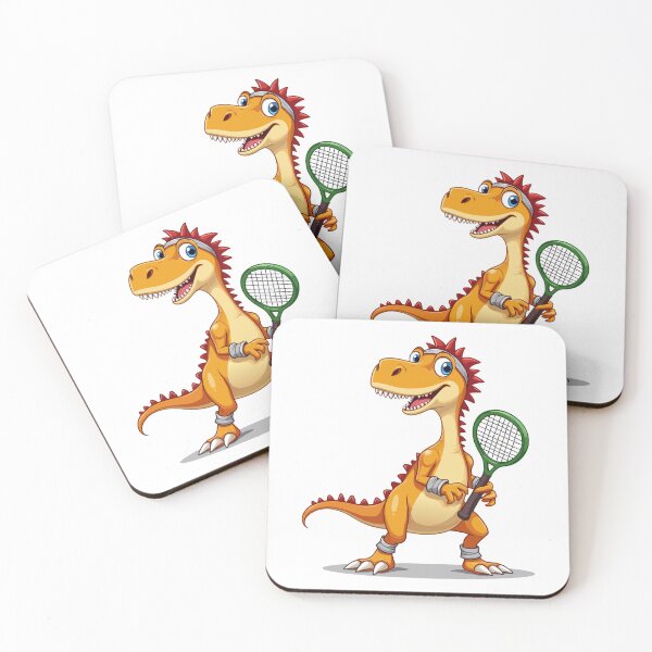 Item preview, Tennis Dino Pro | Funny Cartoon Raptor Player designed and sold by NovaProArt.