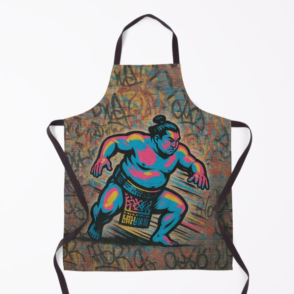 Item preview, Graffiti Street Art Sumo – Vibrant Urban Mural Illustration designed and sold by PrometheusStyle.