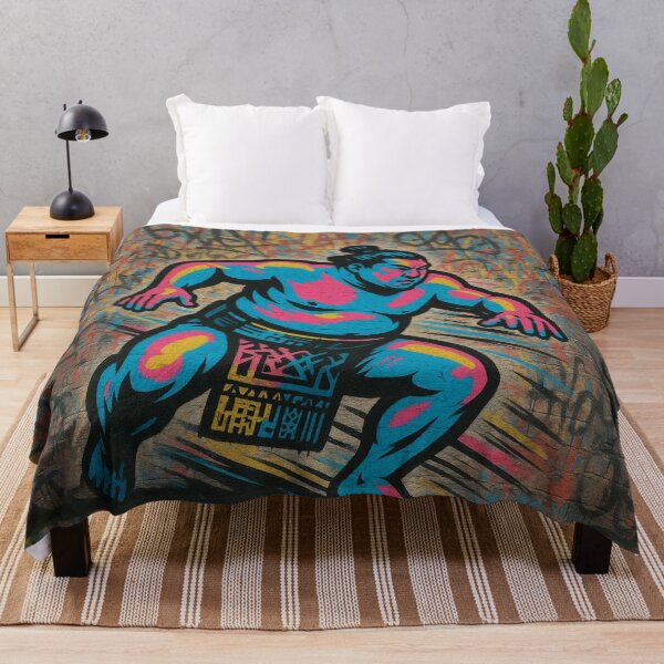 Item preview, Graffiti Street Art Sumo – Vibrant Urban Mural Illustration designed and sold by PrometheusStyle.