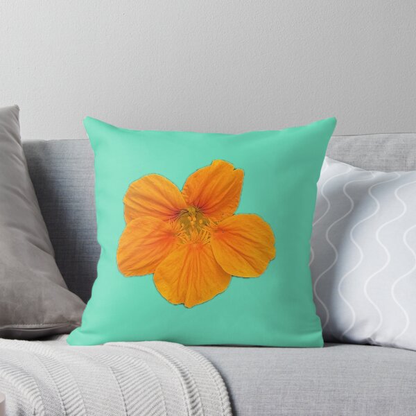 Item preview, Golden Nasturtium – Bright Orange Garden Bloom designed and sold by RhyAndBlues.