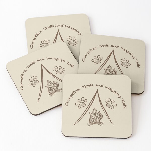 Item preview, Campfires, Trails and Wagging Tails Camping Graphic designed and sold by AlliEmm.
